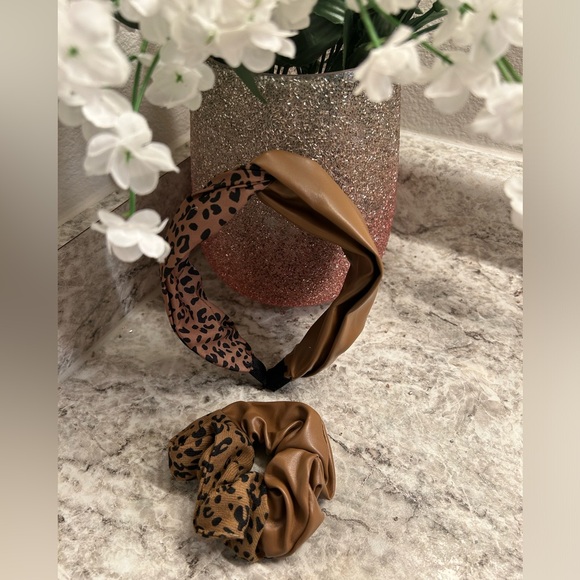 Brown Leopard Headband Set - Picture 2 of 4